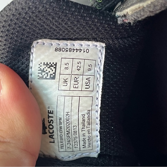 Men’s Lacoste tennis style sneakers size 9.5 - Picture 4 of 5